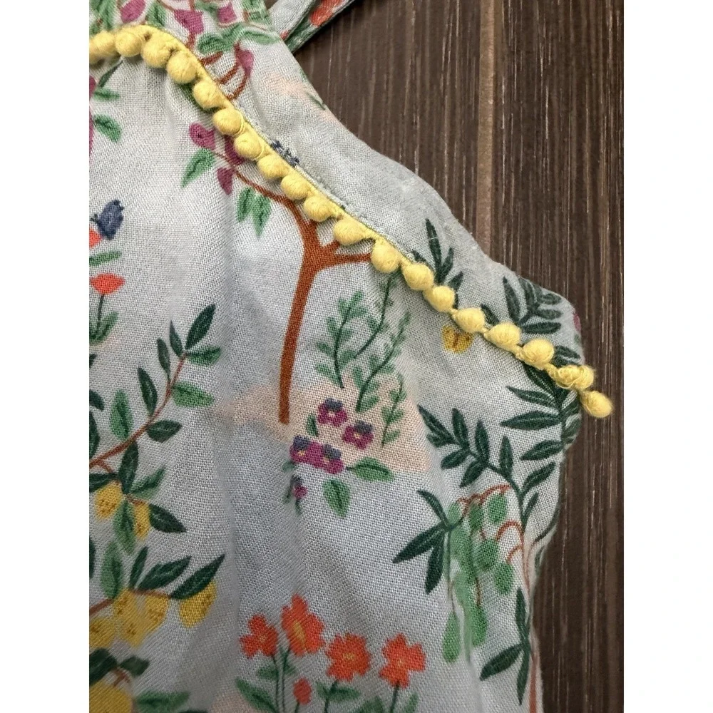 Johnnie B Girls Jumpsuit Sz 13-14 Years Aviary Peacock Scene Spring Floral